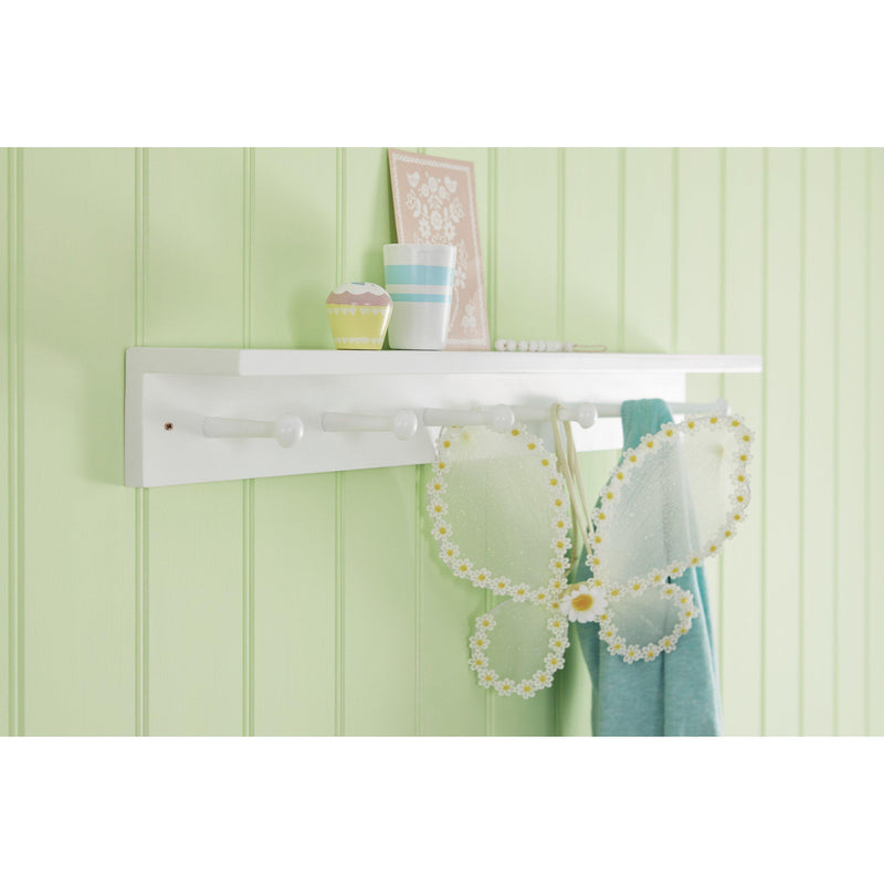 Great Little Trading Co Shaker peg rail in white - British product