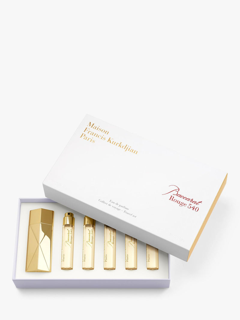Maison Francis Kurkdjian Baccarat Rouge 540 Eau de Parfum travel set with 5 x 11ml refills, imported from the UK