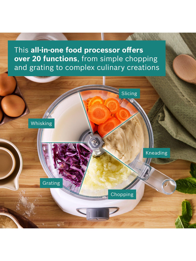 Bosch MultiTalent3 food processor 800W white - British product