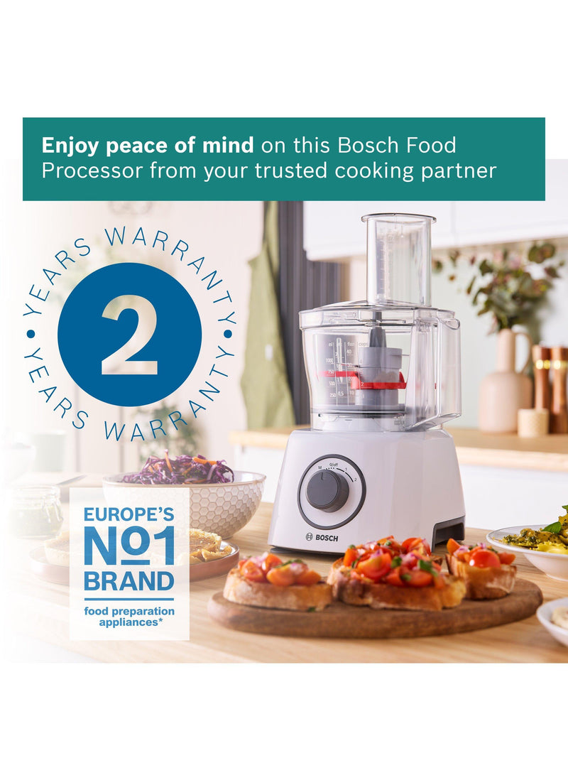 Bosch MultiTalent3 food processor 800W white - British product