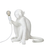 Seletti white sitting monkey table lamp with bulb - British product
