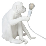 Seletti white sitting monkey table lamp with bulb - British product