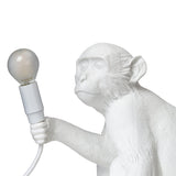Seletti white sitting monkey table lamp with bulb - British product