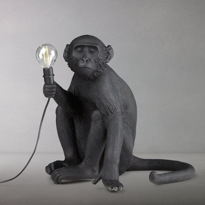 Seletti monkey table lamp black (British brand)