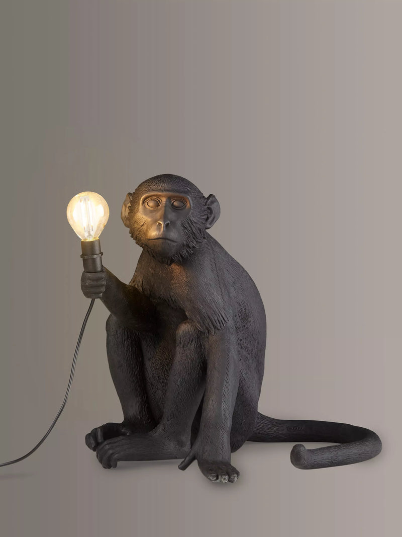 Seletti monkey table lamp black (British brand)