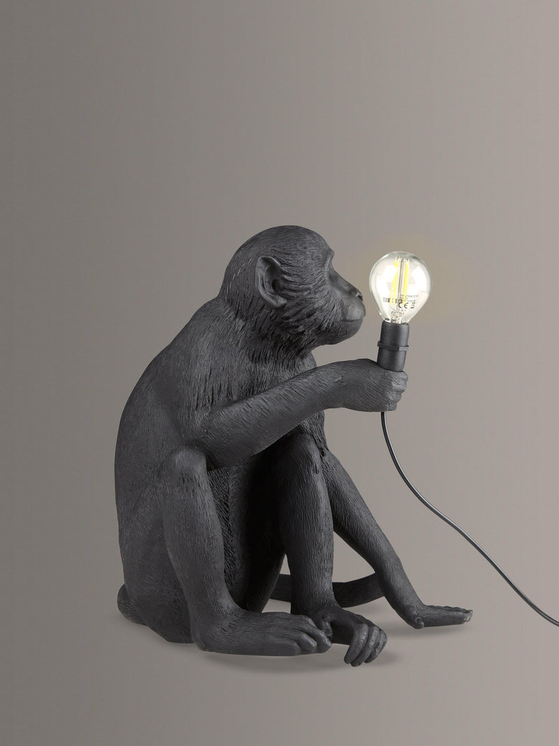 Seletti monkey table lamp black (British brand)