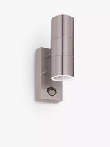John Lewis John Lewis Strom LED PIR Outdoor Wall Light, Steel- Buy online at McGrocer