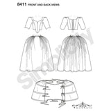 Simplicity 8411 costume dress sewing pattern (British brand)
