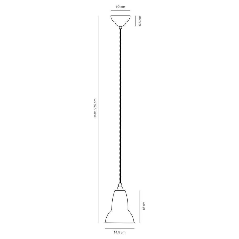 Anglepoise 1227 ink blue pendant light (British brand)
