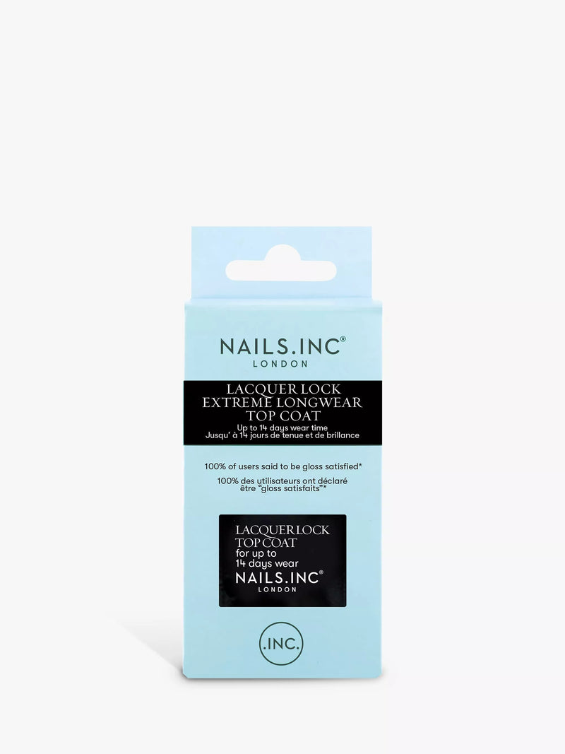 Nails Inc Lacquer Lock top coat 14ml, imported from the UK