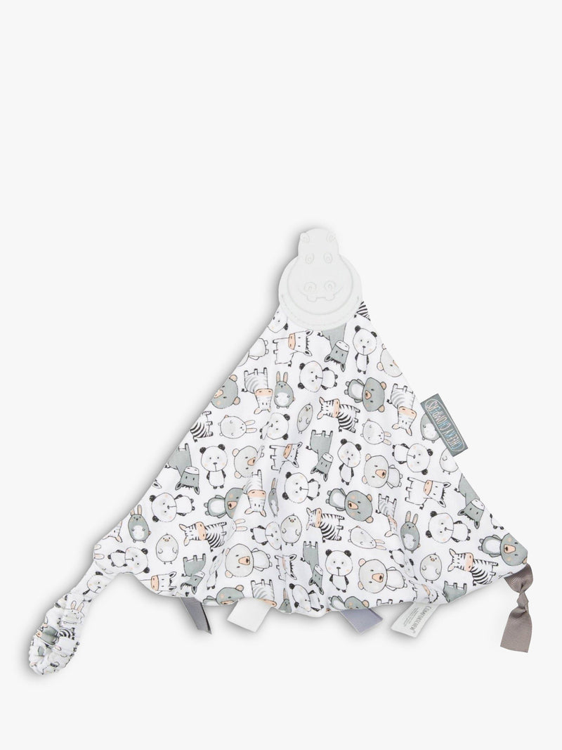 Cheeky Chompers panda pal textured teething comforter, grey and white - British product