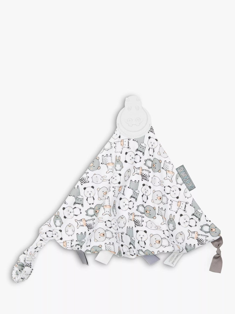 Cheeky Chompers panda pal textured teething comforter, grey and white - British product