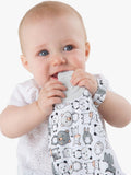 Cheeky Chompers panda pal textured teething comforter, grey and white - British product