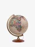 Nova Rico Colombo illuminated globe 30cm walnut pedestal, imported from the UK