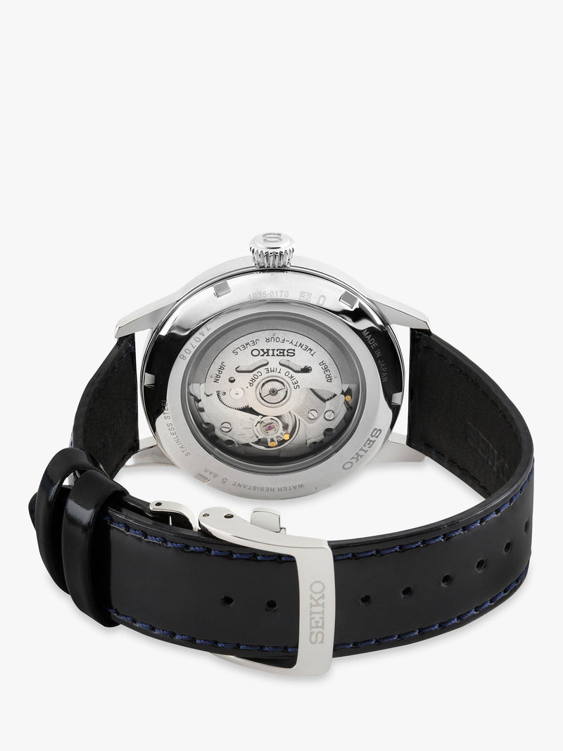 Seiko Presage automatic leather strap watch 40.5mm (British brand)