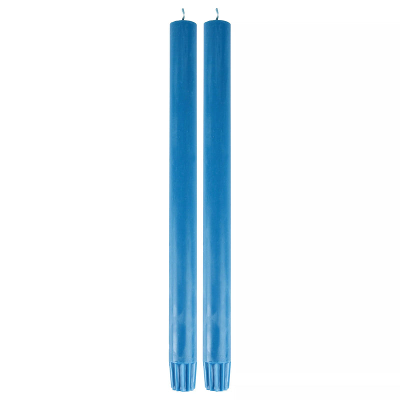 True Grace dinner candles teal pair (British brand)