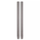 True Grace grey dinner candles paraffin wax pair (British brand)
