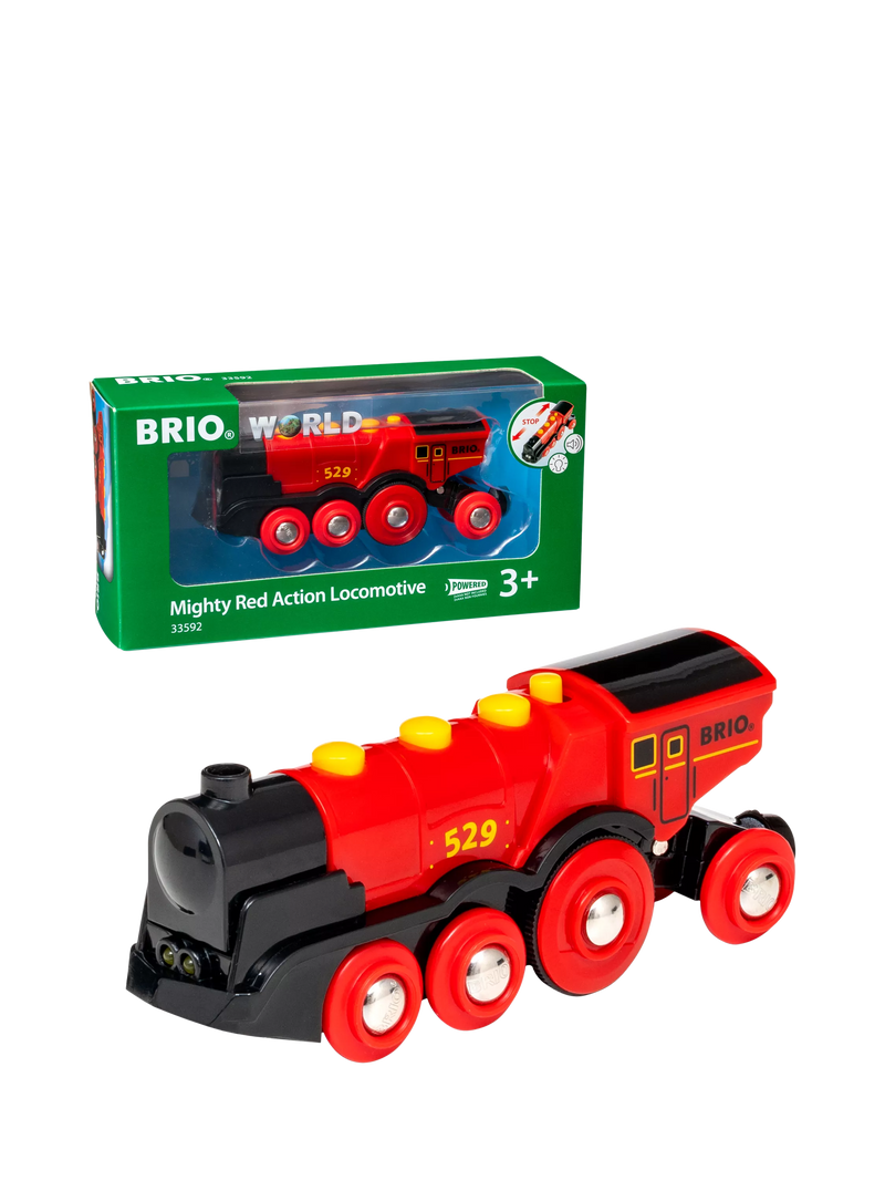 BRIO train Mighty Red Action Locomotive wooden toy, UK version