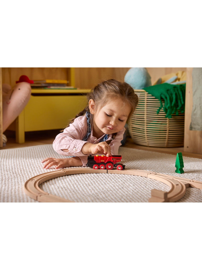 BRIO train Mighty Red Action Locomotive wooden toy, UK version