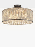 John Lewis ceiling light Emilia large crystal drum flush, UK version