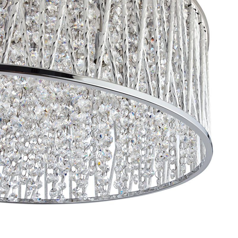 John Lewis ceiling light Emilia large crystal drum flush, UK version