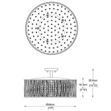 John Lewis ceiling light Emilia large crystal drum flush, UK version