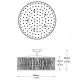 John Lewis ceiling light Emilia large crystal drum flush, UK version