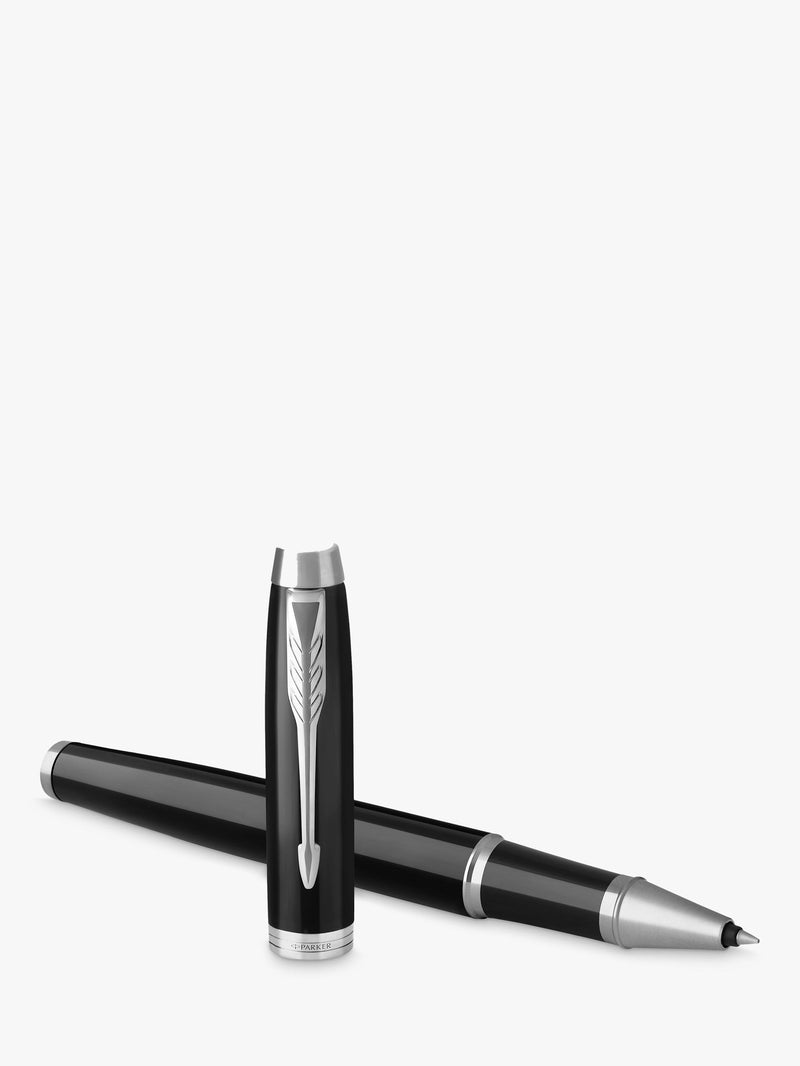 PARKER rollerball pen black chrome trim, imported from the UK
