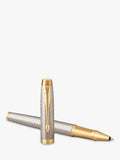 PARKER IM Premium Chiselled Rollerball Pen, grey gold-effect trim, imported from the UK