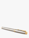 PARKER IM Premium Chiselled Rollerball Pen, grey gold-effect trim, imported from the UK
