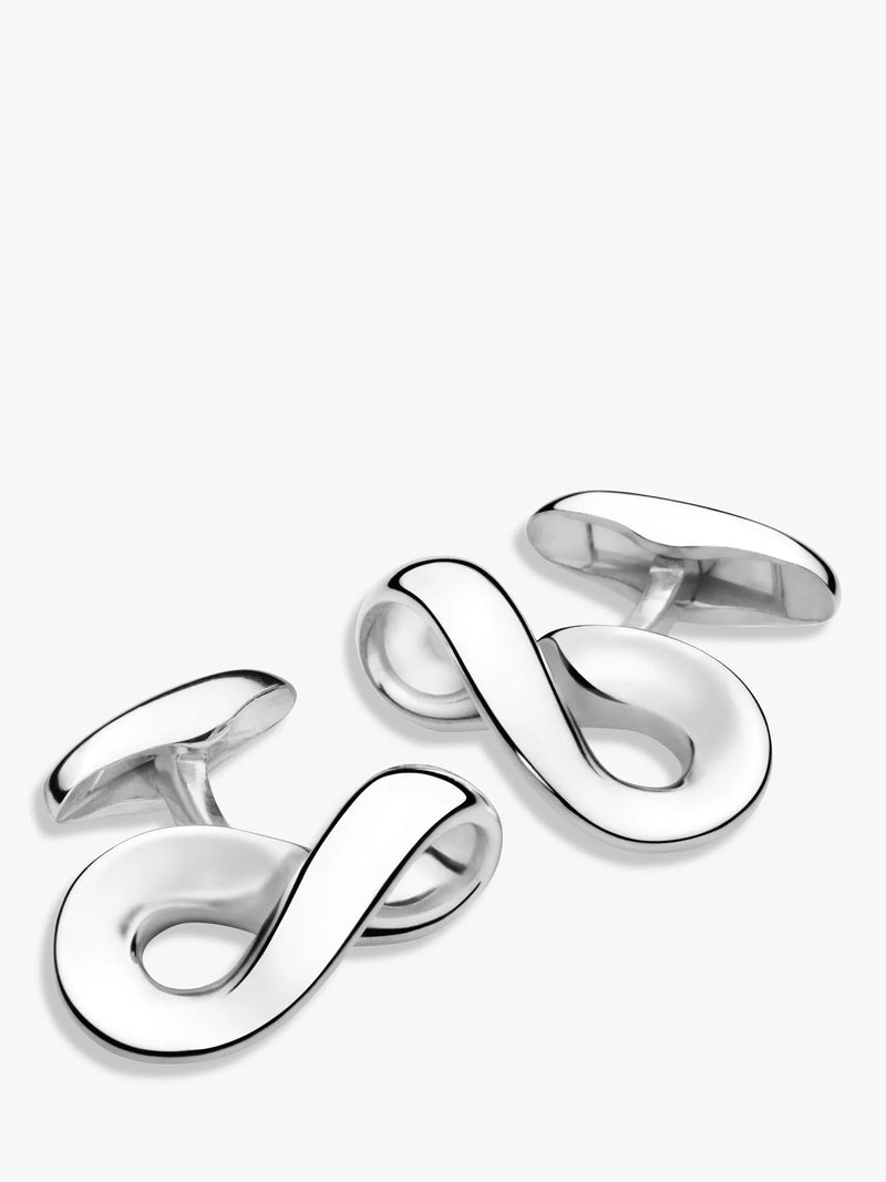 Georg Jensen Infinity Cufflinks in silver, imported from the UK