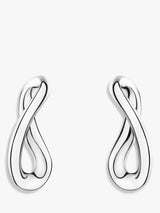 John Lewis Georg Jensen Infinity Drop Earrings Silver 15mm- Buy online at McGrocer