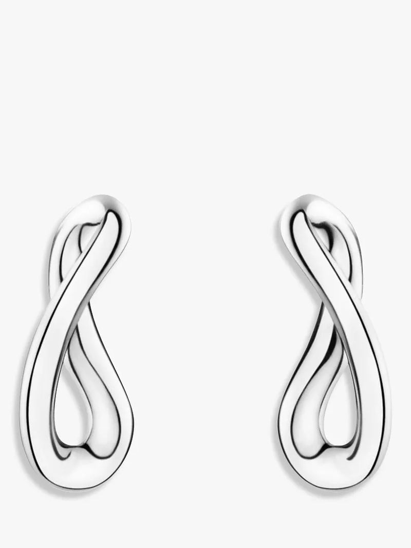 Georg Jensen Infinity silver drop earrings 15mm (British brand)