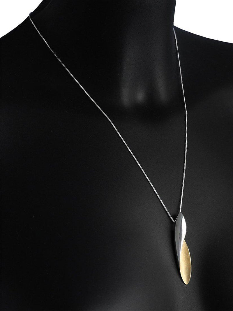 Nina B silver and gold pendant necklace, 50cm - British product