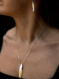 Nina B silver and gold pendant necklace, 50cm - British product