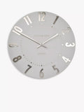 Thomas Kent Mulberry wall clock 30cm silver cloud - British product