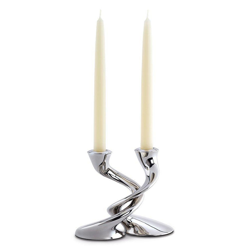 Robert Welch Windrush stainless steel candlestick, pack of 2, imported from the UK