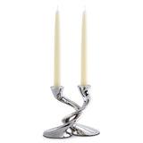 Robert Welch Windrush stainless steel candlestick, pack of 2, imported from the UK