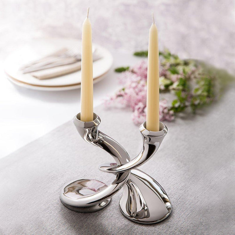 Robert Welch Windrush stainless steel candlestick, pack of 2, imported from the UK