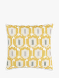 John Lewis Agra cushion with embroidered geometric design on cotton cover, UK version