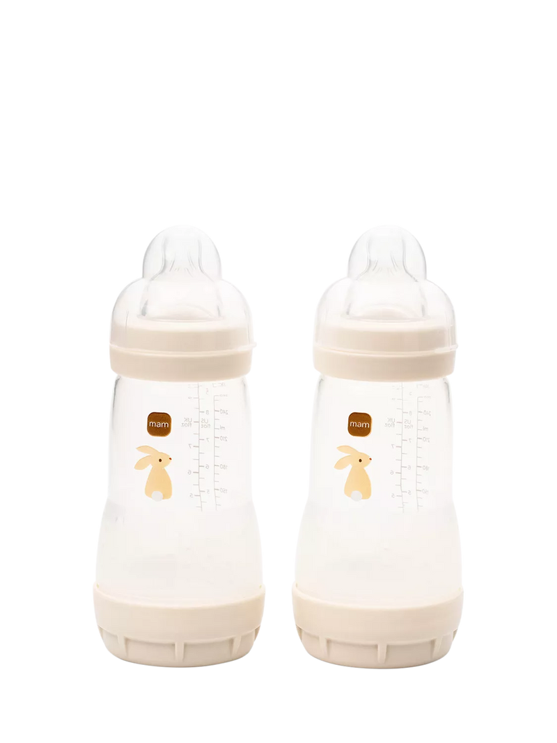 MAM anti-colic baby bottle pack of 2 260ml grey, UK version