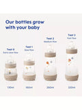 MAM anti-colic baby bottle pack of 2 260ml grey, UK version