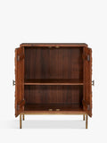 John Lewis Array wood storage cabinet, carved mandala pattern - British product
