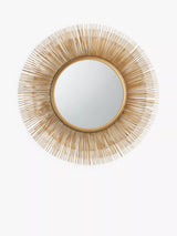 John Lewis John Lewis Rajasthan Round Mirror Gold Wall Mirror 87cm- Buy online at McGrocer