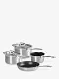 Le Creuset 3-Ply Stainless Steel Cookware Set, 4 pieces, UK version