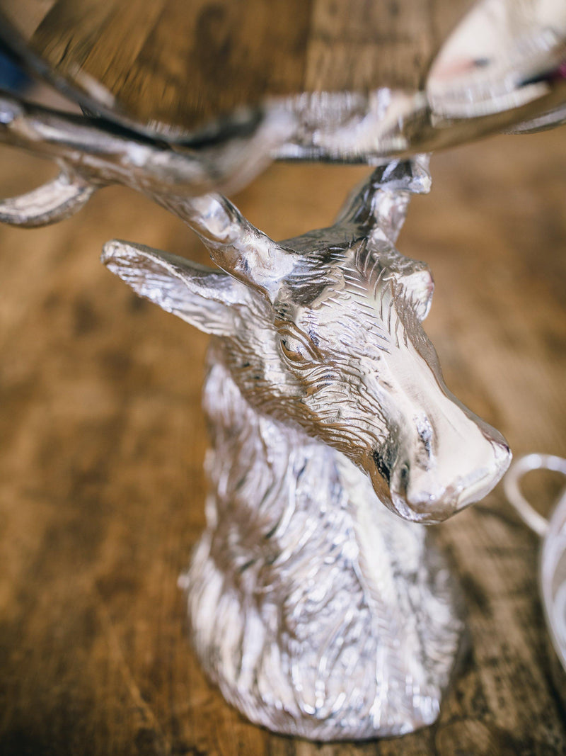 Culinary Concepts large stag head wine bowl silver, imported from the UK