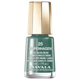 Mavala nail colour collection with autumnal and shimmer shades in small bottles, imported from the UK