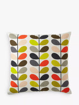 John Lewis Orla Kiely Small Linear Stem Cushion, Multi, Scatter Cushion, 50x50cm- Buy online at McGrocer