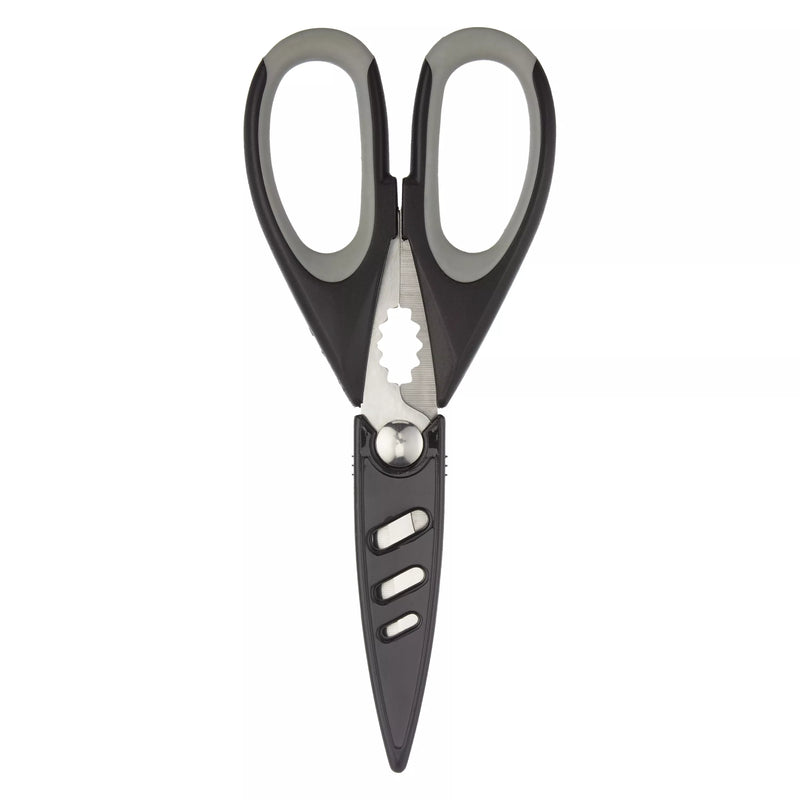 John Lewis stainless steel kitchen scissors black grey, imported from the UK