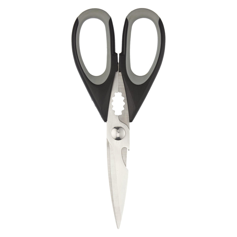John Lewis stainless steel kitchen scissors black grey, imported from the UK